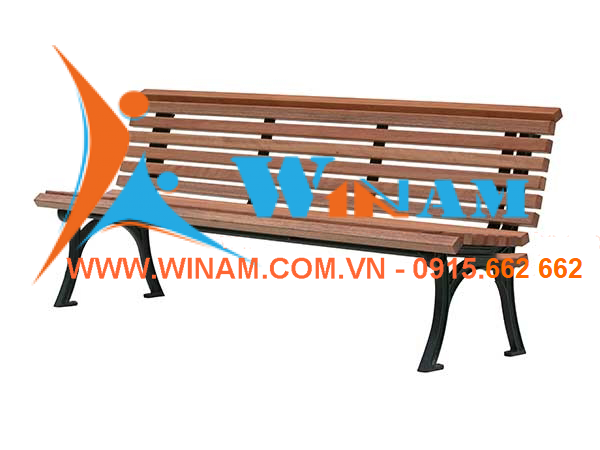 Bàn ghế công cộng - WinWorx - WAFW58 cast iron frame wood street bench
