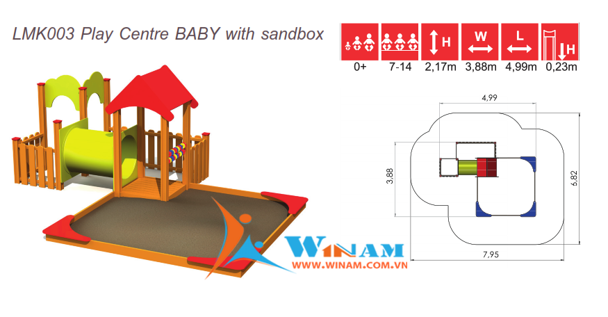 Khu vui chơi liên hoành - Winplay - LMK003 BABY with sandbox