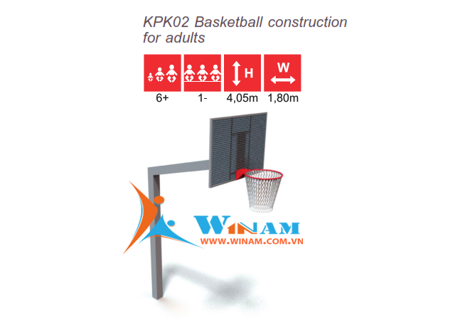 Thiết bị bóng rổ - WinFit - KPK02 Basketball construction for adults