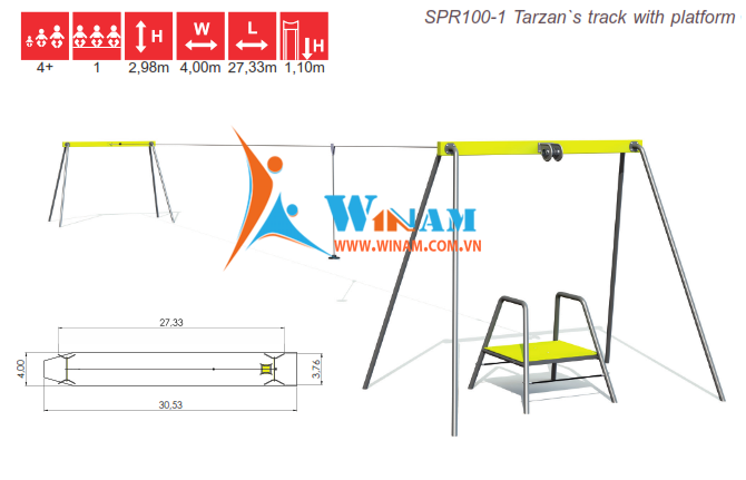 Xích đu - Winplay - SPR100-1 Tarzan`s track with platform