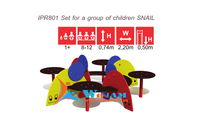 Bàn ghế ngoài trời - Winplay - IPR801 SNAIL