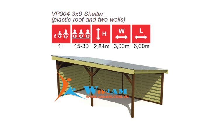 Nội thất ngoài trời - WinWorx- VP004 3x6 Shelter