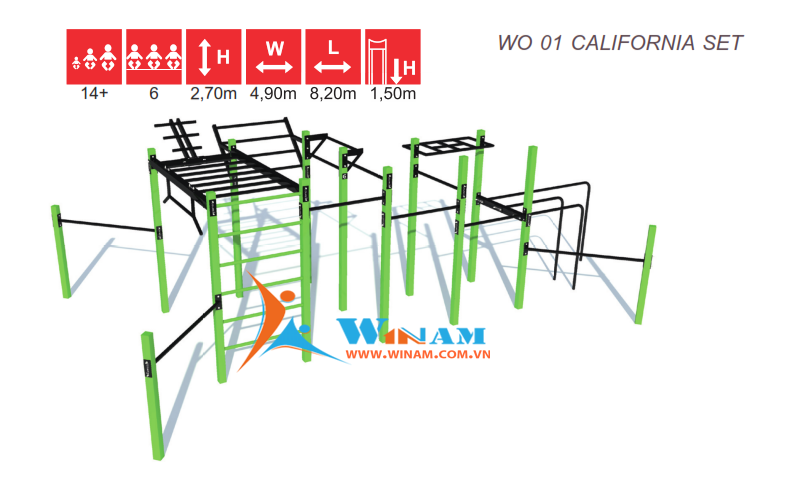Thiết bị tập thể dục - WinFit -  WO 01 CALIFORNIA SET