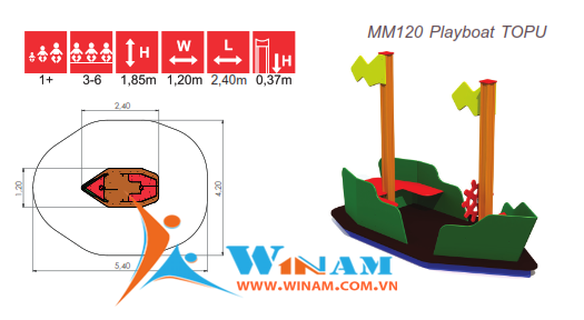 Thuyền mô hình - Winplay - MM120 Playboat TOPU