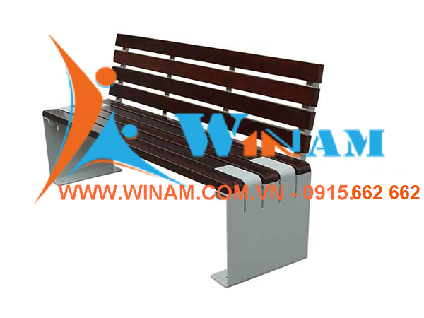 Bàn ghế công cộng - WinWorx - WAFW48 city street wooden outdoor bench