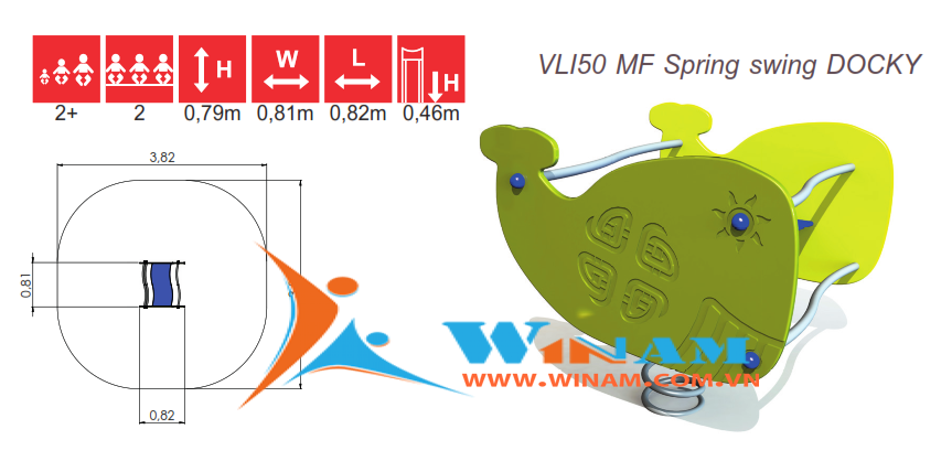 Thú nhún - Winplay - VLI50 MF Spring swing DOCKY