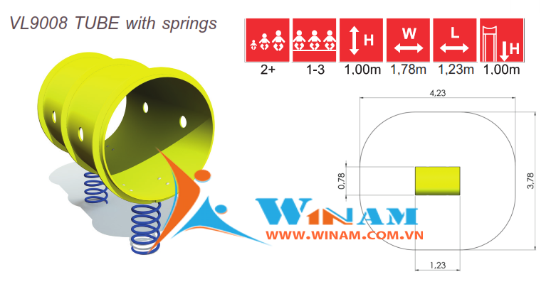 Thú nhún - Winplay - VL9008 TUBE with springs
