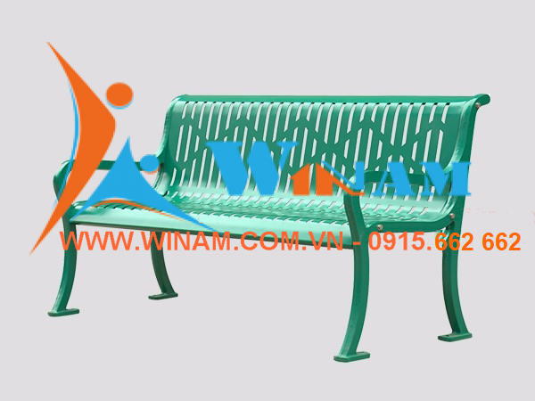Bàn ghế công cộng - WinWorx - WA13- Modern garden bench with cast iron legs