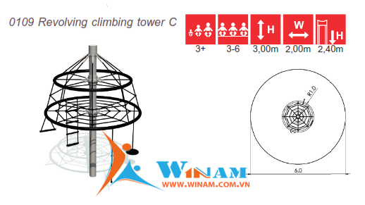 Thiết bị leo trèo - Winplay - 0109 Revolving climbing tower C