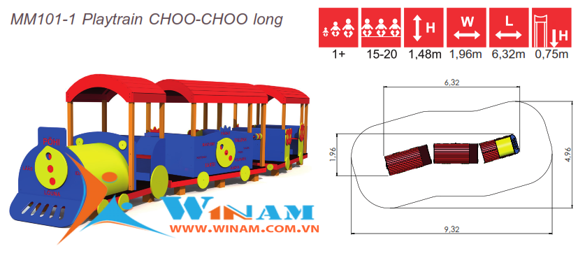 Tàu lửa - Winplay - MM101-1 CHOO-CHOO long