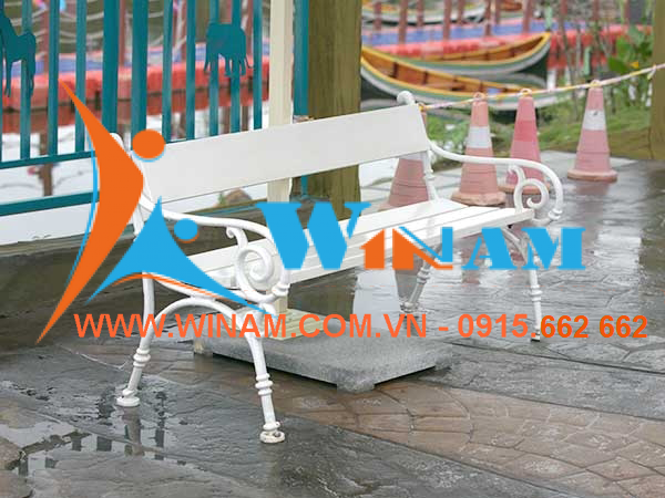 Bàn ghế công cộng - WinWorx - WAFW27 wooden bench with casting leg