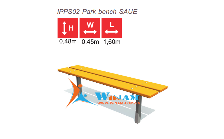 Bàn ghế công cộng - WinWorx - IPPS02 Park bench SAUE