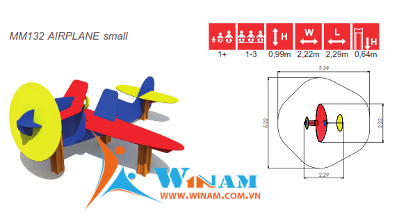 Máy bay mô hình - Winplay - MM132 small