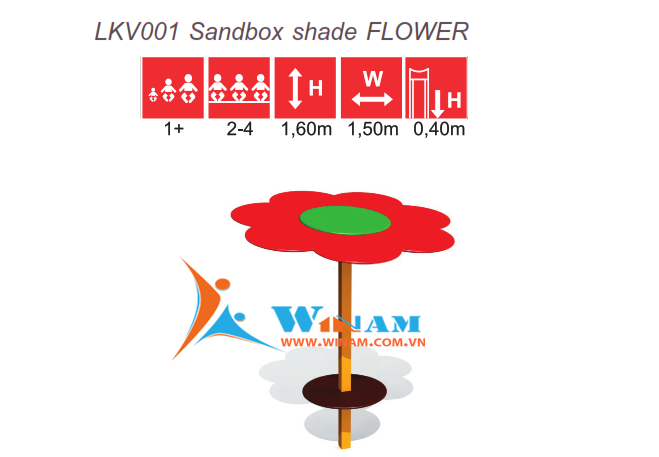 Mái che bồn chứa cát - Winplay - LKV001 FLOWER