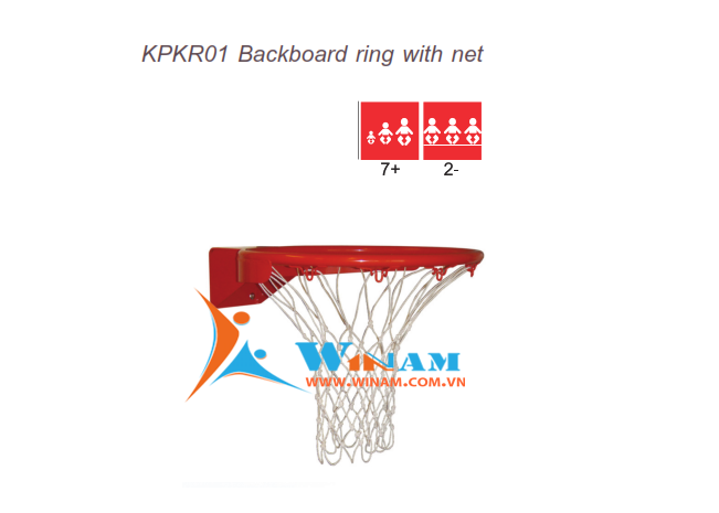 Thiết bị bóng rổ - WinFit - KPKR01 Backboard ring with net