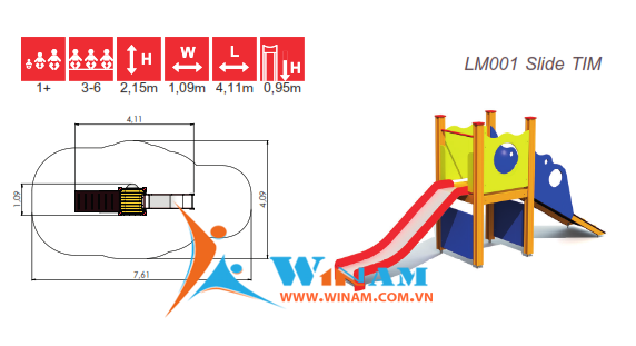 Cầu trượt - Winplay - LM001 Slide TIM 