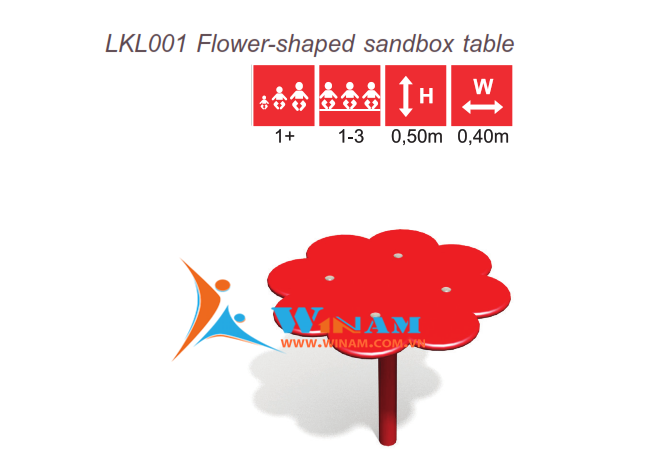 Đồ chơi cát - Winplay - LKL001 Flower-shaped  table