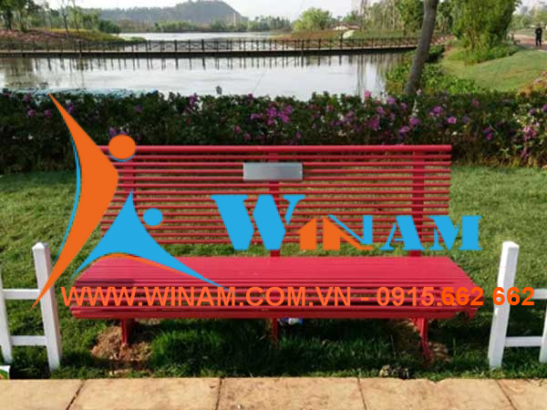 Bàn ghế công cộng - WinWorx - WA30- Powder coated metal modern park benches for sale