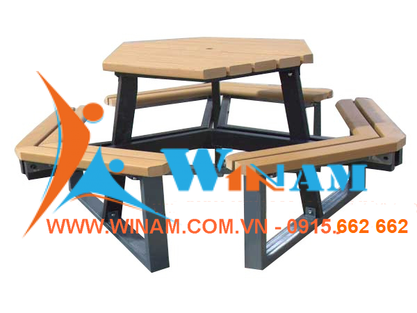 WinWorx - WATB12 Recycled plastic wood picnic table
