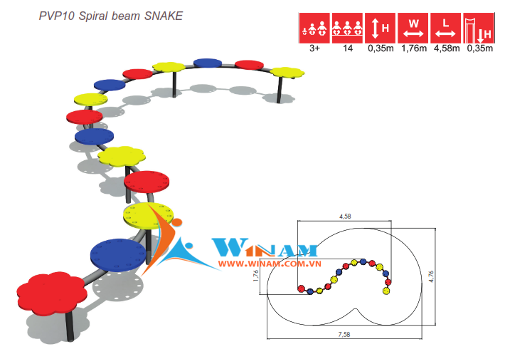 Thiết bị vận động thăng bằng - Winplay - PVP10 SNAKE