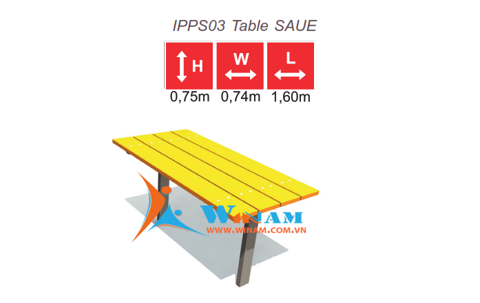 Bàn ghế công cộng - WinWorx - IPPS03 Table SAUE