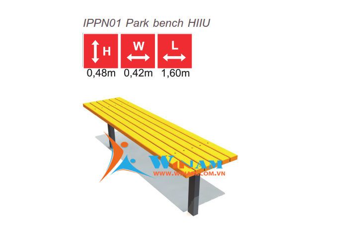 Bàn ghế công cộng - WinWorx - IPPN01 Park bench HIIU