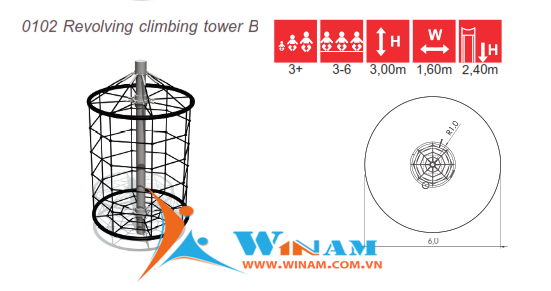 Thiết bị leo trèo - Winplay - 0102 Revolving climbing tower B