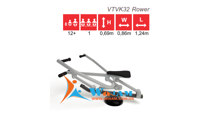 Thiết bị tập thể dục - WinFit - VTVK32 Rower