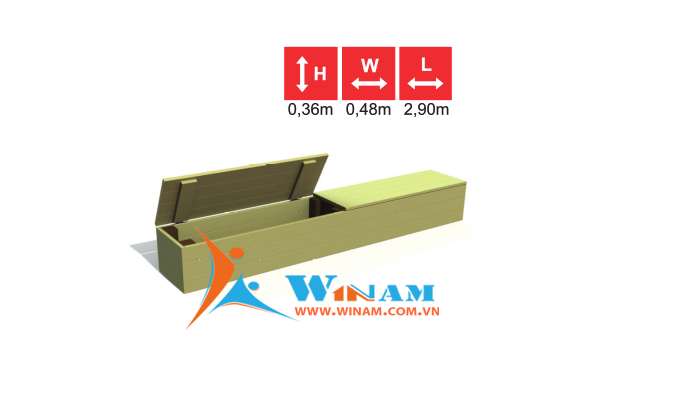 Nội thất ngoài trời - WinWorx - VP009 Storage box with lid