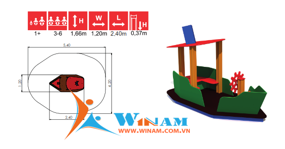Thuyền mô hình - Winplay - MM121 Playboat UKU