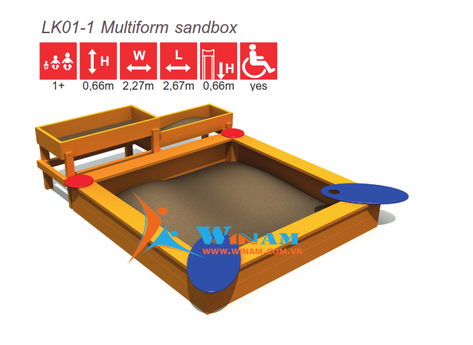Bồn chứa cát - Winplay - LK01-1 Multiform sandbox