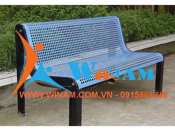 Bàn ghế công cộng - WinWorx - WA51-outdoor perforated steel park bench