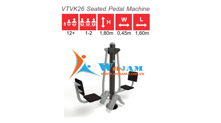 Thiết bị tập thể dục - WinFit - VTVK26 Seated Pedal Machine