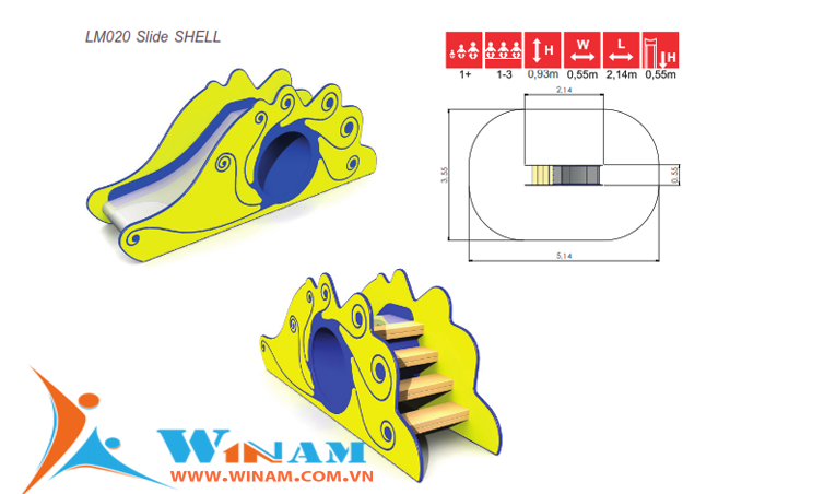 Cầu trượt - Winplay - LM020 Slide SHELL