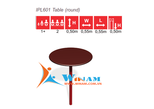 Bàn trẻ em - Winplay - IPL601 Table (round)