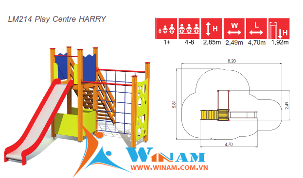 Khu vui chơi liên hoàn - Winplay - LM214 HARRY