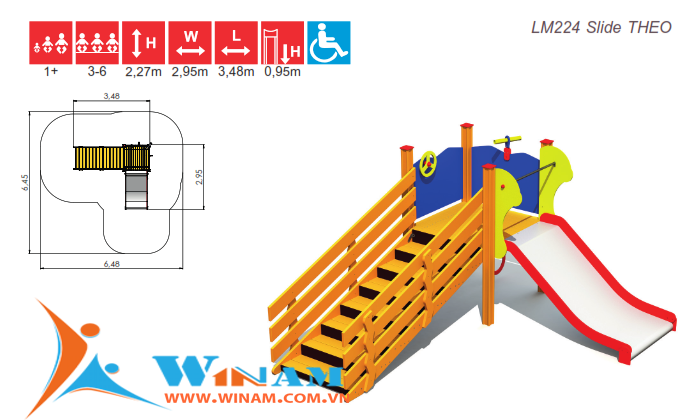 Cầu trượt - Winplay - LM224 Slide THEO