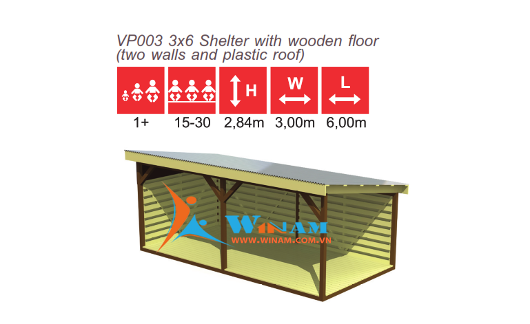 Nội thất ngoài trời - WinWorx- VP003 3x6 Shelter