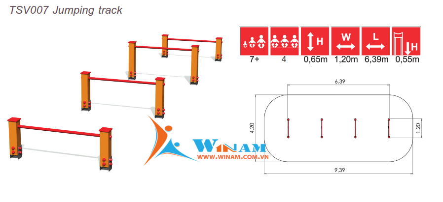 Thiết bị vận động - Winplay - TSV007 Jumping track