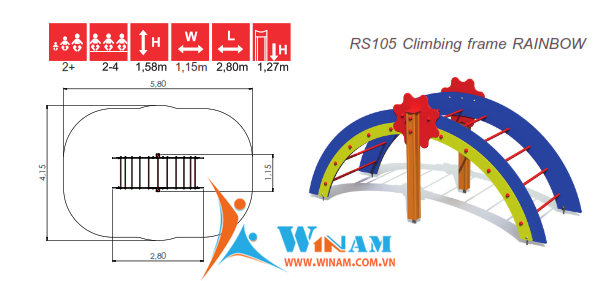 Thiết bị leo trèo - Winplay - RS105 RAINBOW