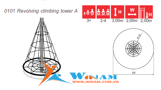 Thiết bị leo trèo - Winplay - 0101 Revolving climbing tower A