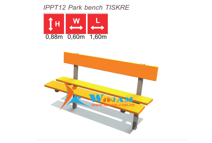 Bàn ghế công cộng - WinWorx - IPPT12 Park bench TISKRE